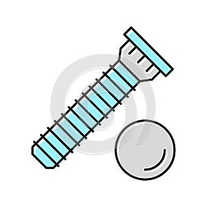 press-fit stud color icon vector illustration