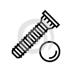 press-fit stud line icon vector illustration