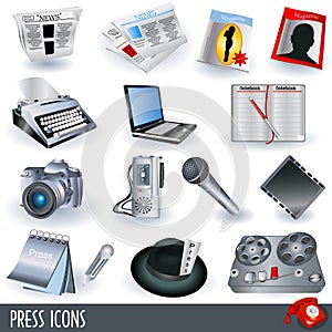 Press icons