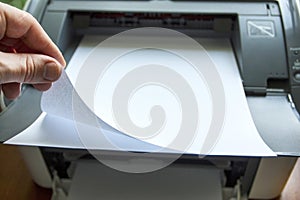 Press process on clean sheets of paper