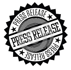 Press release stamp on white