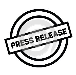 Press release stamp on white