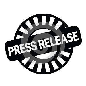 Press release stamp on white