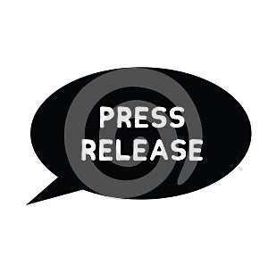 Press release stamp on white