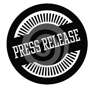Press release stamp on white