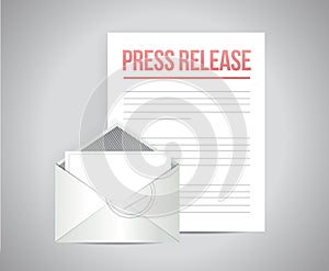 press release mail message illustration design