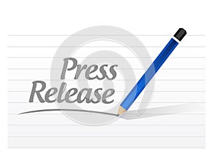 press release message sign illustration