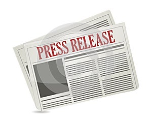Press release newspaper illustration design