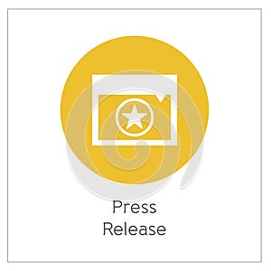 Press Release Simple Logo Icon Vector Ilustration