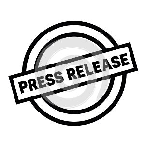 Press release stamp on white