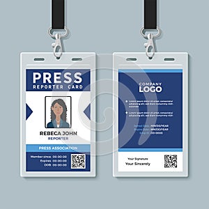 Press reporter ID card template