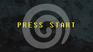 PRESS START - text animation