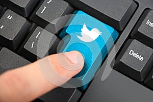 Press Twitter Keyboard Button