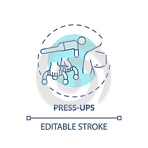 Press-ups concept icon