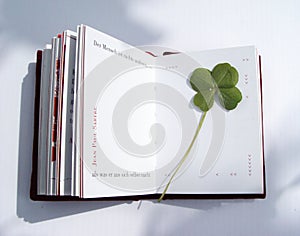 pressed 4-leaf-clover