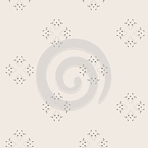 Pressed and dried flowers fragility isolated on beige background