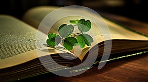 pressed three leaf clover