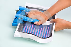 Pressing hole puncher photo