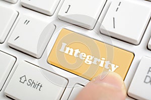 Pressing integrity key on keyboard