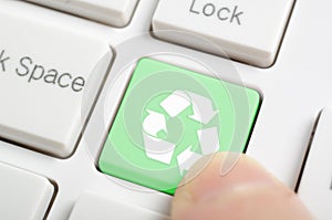 Pressing recycle symbol key