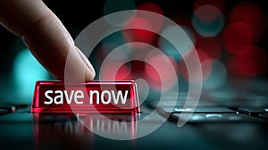 Pressing the 'Save Now' Button A Call to Action