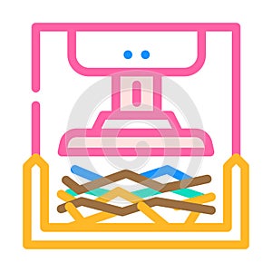pressing solid waste color icon vector illustration