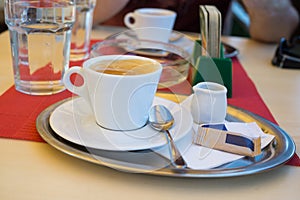 Presso coffee on a table. Slovakia photo