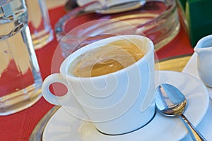 Presso coffee on a table. Slovakia photo