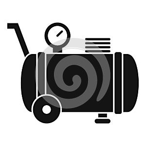 Pressure air compressor icon, simple style