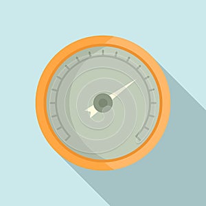 Pressure barometer icon, flat style