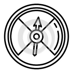 Pressure barometer icon, outline style