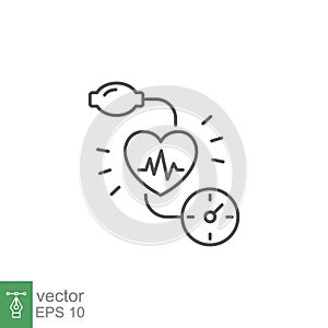 Pressure blood high or low icon. arterial blood pressure checking concept