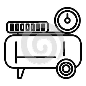 Pressure compressor icon outline vector. Air machine