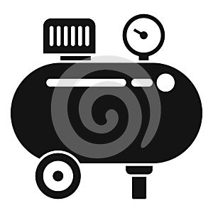 Pressure compressor icon simple vector. Air machine