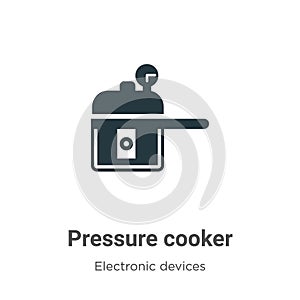 Pressure cooker vector icon on white background. Flat vector pressure cooker icon symbol sign from modern electronic devices