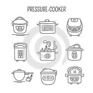 Pressure cookers set