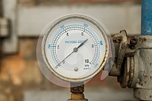 Pressure Gauge connected to Pipes