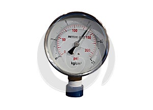 Pressure gauge isolated on a white background