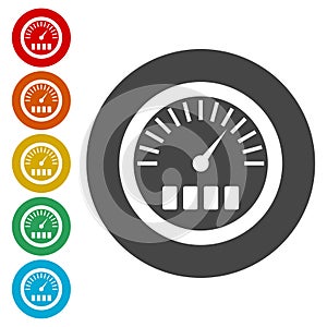 Pressure gauge, Manometer icon, Pressure meter icon