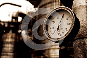 Gas meter pressure gauge