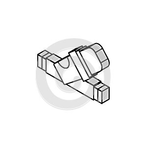 pressure regulator drip water irrigation isometric icon vector illustration