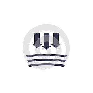 Pressure resistance icon, vector