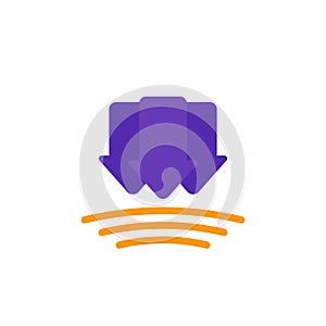 pressure resistant, vector flat icon