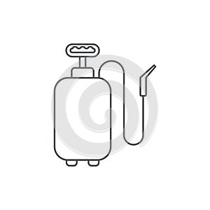 Pressure sprayer vector icon symbol isolated on white background