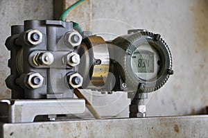 Pressure transmitter in oil and gas process , send signal to controller and reading pressure in the system