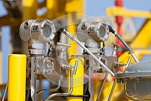 Pressure transmitter in oil and gas process photo