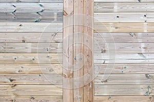 Pressure treated wooden deck floor texture