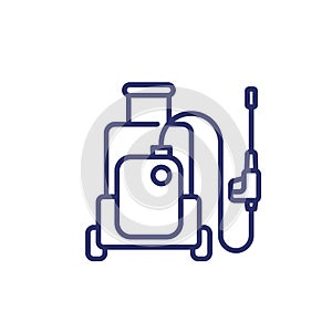 pressure washer, cleaning line icon