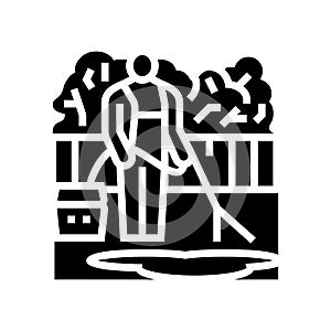 pressure washing glyph icon vector illustration