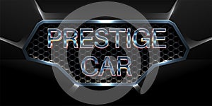 Prestige Car logo 3d text effect